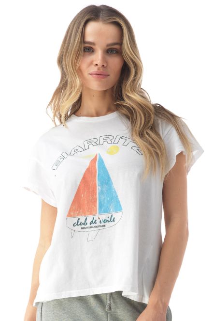 BIARRITZ FRANCE SAILBOAT TEE