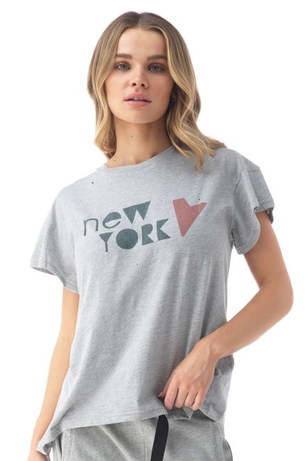 NEW YORK DISTRESSED FONT TEE